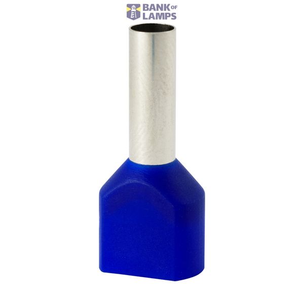 Double insulated sleeve terminal HI 2x4.0/12-ni blue, Al/Cu image 1