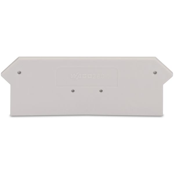 End and intermediate plate 2.5 mm thick light gray image 1