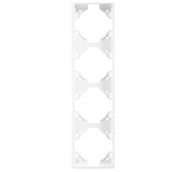 FOUR-GANG VERTICAL FRAME MATTE WHITE image 1