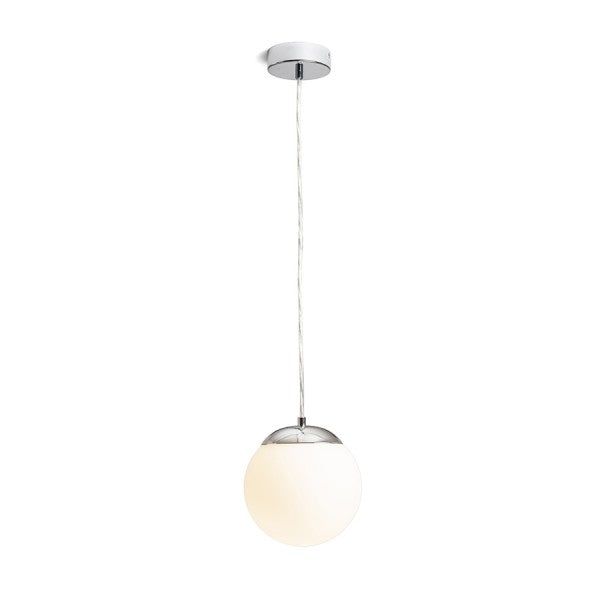 BOLLY 17 pendant opal-colored glass/chrome 230V LED E27 11W IP44 image 1