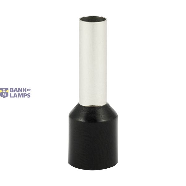 Single insulated sleeve terminal HI 6.0/12 black, Al/Cu image 1