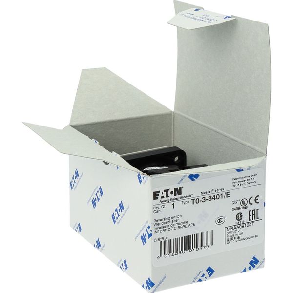 T0-3-8401/E Reversing switches, T0, 20 A, flush mounting, 3 contact unit(s), Contacts: 5, 60 °, maintained, With 0 (Off) position, 1-0-2, Design number 8401 image 24