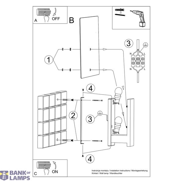 WALL LAMP LAPPO WHITE E14 IP20 image 6