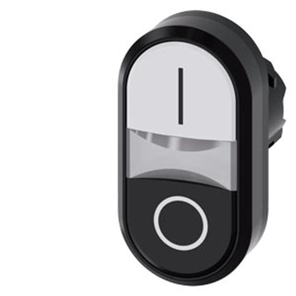 Illuminated twin pushbutton, 22 mm,... image 1