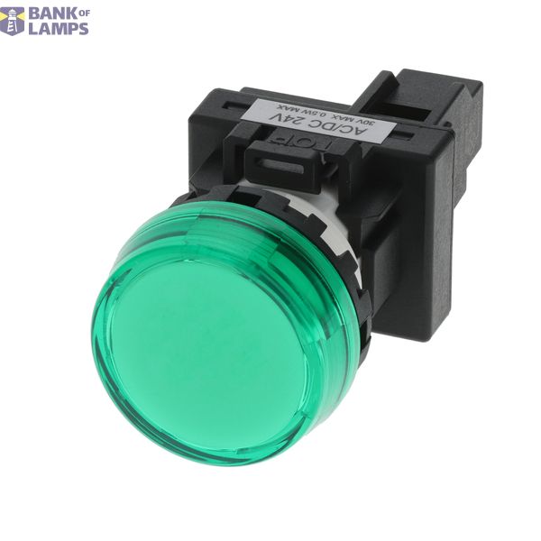 Indicator M22N flat etched, cap color green, LED green, LED voltage 24 VDC A2260113G image 1