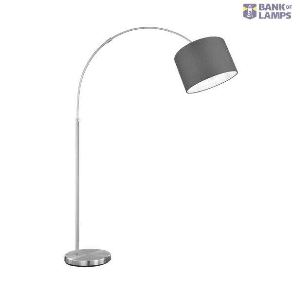 Hotel floor lamp curve E27 grey image 1