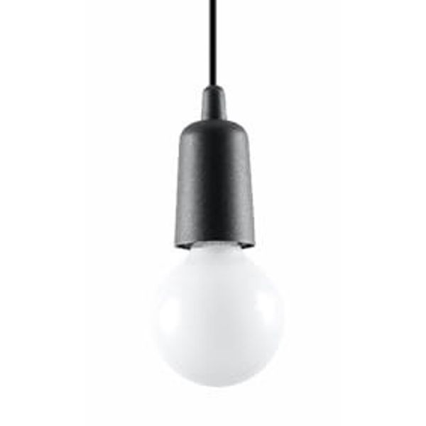 HANGING LAMP DIEGO 1 BLACK E27 1X60W IP20 image 1