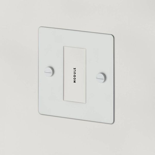 1G EURO PLATE / 1 MOD / WHITE image 1