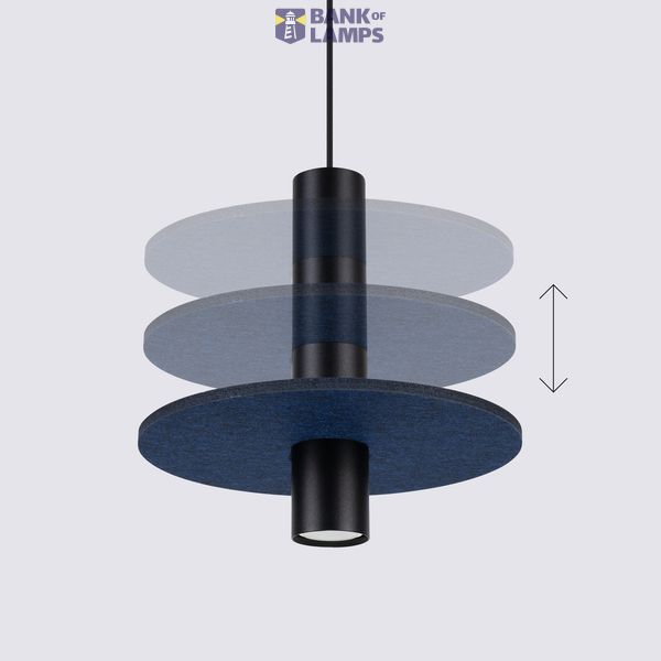 Pendant lamp PELTA 1 black/navy image 4