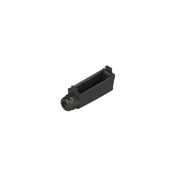 Protection terminal cover for screw terminals with wire trap cable gland image 1
