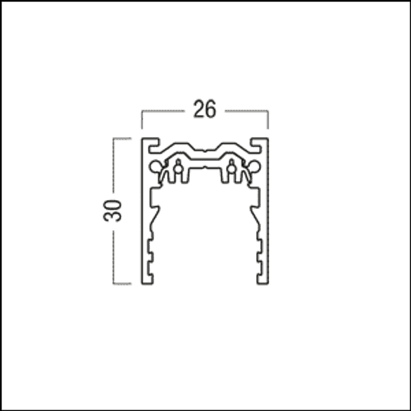 SUP2 TRACK U 2M WH - Low voltage U profile image 2