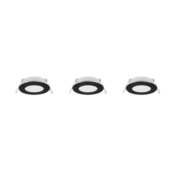 Himal recessed spotlight LED black 3-pack image 1