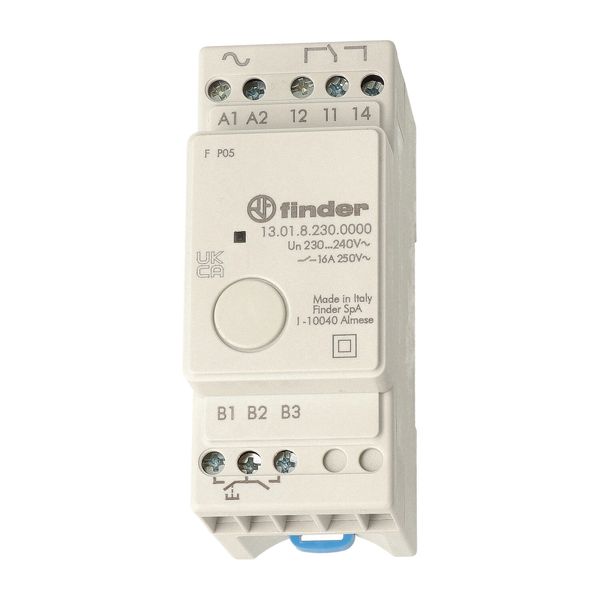 Electronic step/monotab.Rel. 35mm.rail mount 1CO 16A/230.240VAC (13.01.8.230.0000) image 1