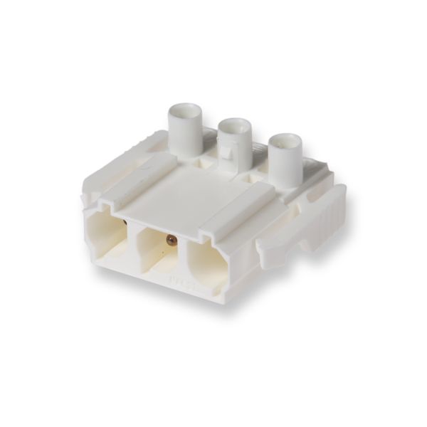 Coupler 3-p plug, wht image 1