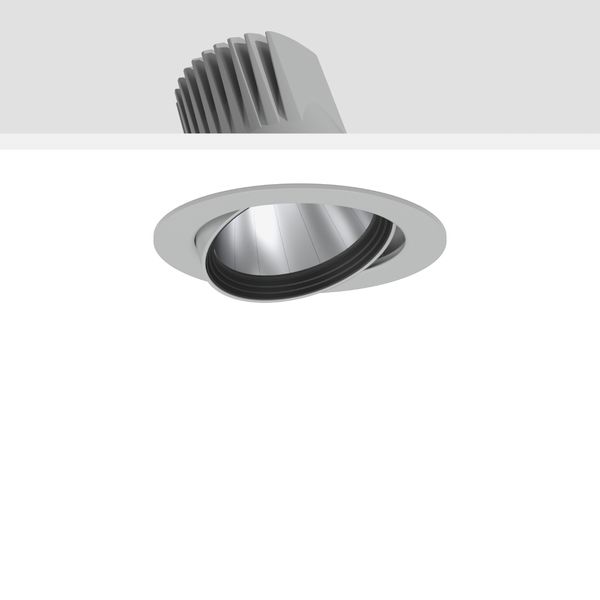 RONDOS maxi, 25 W, 3500 lm, 940, silver, on/off Recessed projectors, D image 1