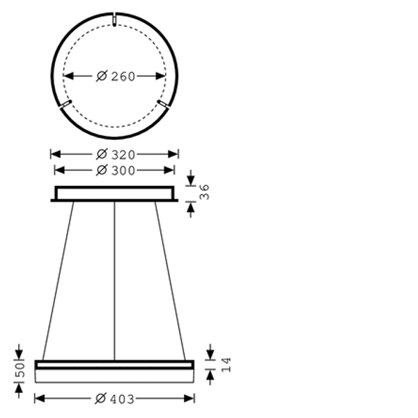 Suspended luminaires PolaronIQ H Diffuser White around ETDD 17W 1900lm Lambertian (L) IP40 IK05 3 SDCM 6334451 image 1