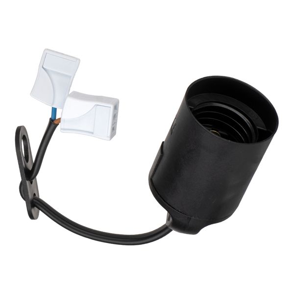 Renovation Lampholder E27 TP Black 15cm with dual connector image 2