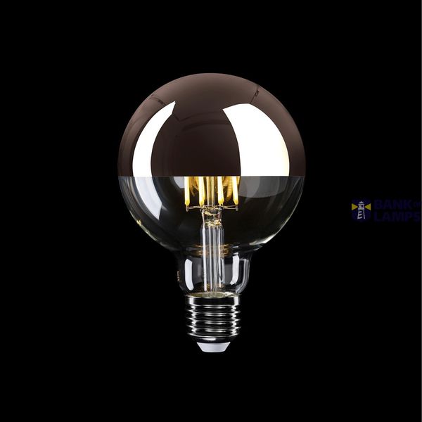 LED Copper Half Sphere Globe Light Bulb G95 7W 650Lm E27 2700K Dimmable - A24 image 2