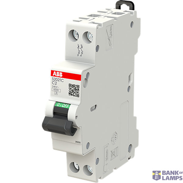 S202TC-C2 Compact MCB S200C 2P TR 2A Curve C 6kA image 2