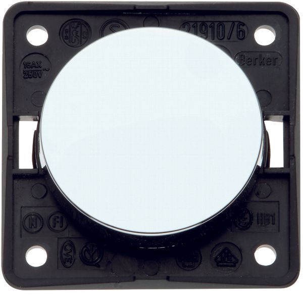 Change-over switch, Integro - Design Flow/Pure, chrome glossy, galvani image 1