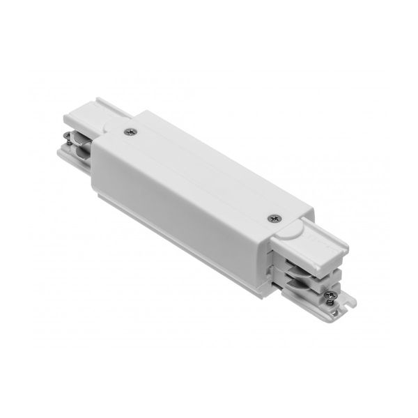Electrical connector with power supply for 3-phase track, white image 1