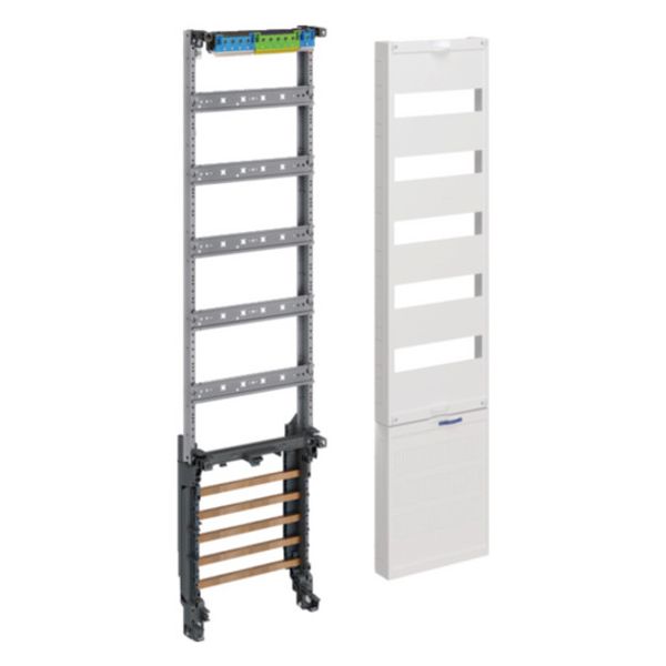 Distribution panel, universZ, 1050mm, 5-row, with SaS, 5-pole 12x10mm image 1