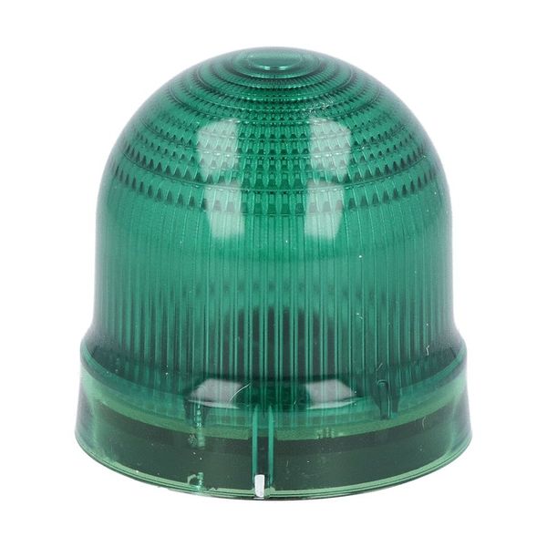 Blinking or steady light module. Ø62mm. BA15D fitting, green, 24...230VAC image 1