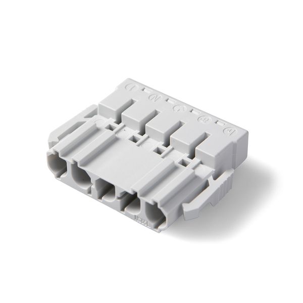 Screwless coupler 5-p plug, grey image 1