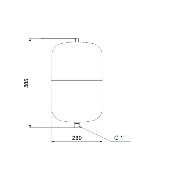 Expansion tank GT-H-18 PN10 G1 V, vertical, diaphragm image 2
