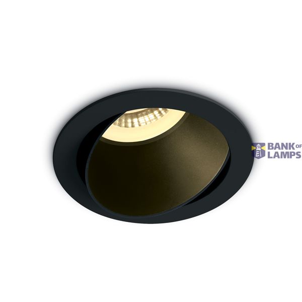 BLACK GU10 10W BLACK REFLECTOR DARK LIGHT ADJUSTABLE image 1