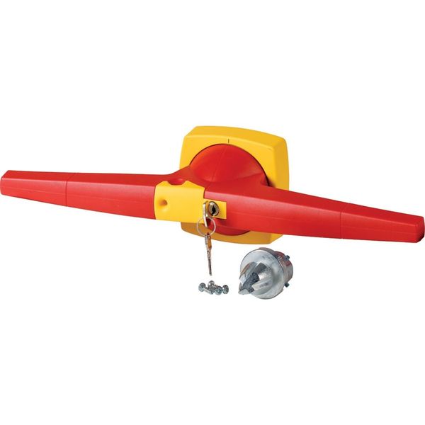 K5DR/C Toggle, 14mm, door installation, red/yellow, cylinder lock image 4