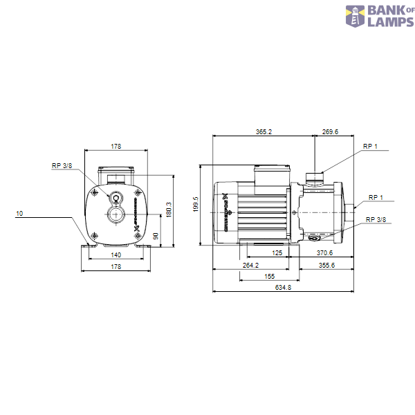Horizontal multistage pump CM 3-13 A-R-I-E-AQQE F-A-A-N 400Y image 3