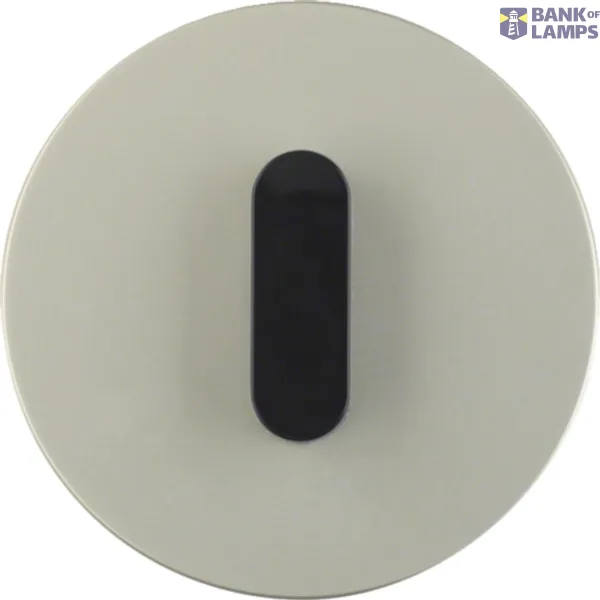 Cover plate with knob R.Classic stainless steel/black image 1