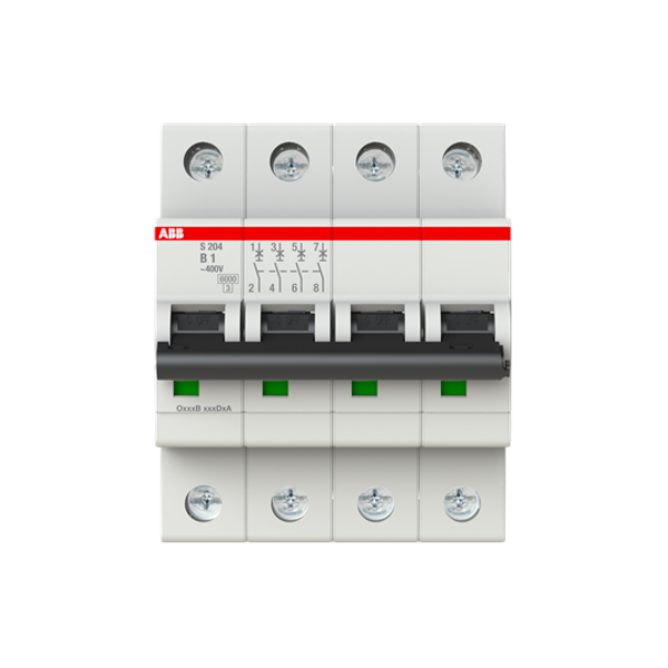 S204-B1 Miniature Circuit Breaker - 4P - B - 1 A image 5