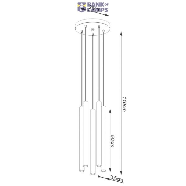 HANGING LAMP PASTELO 5P WOOD G9 5X8W IP20 image 8