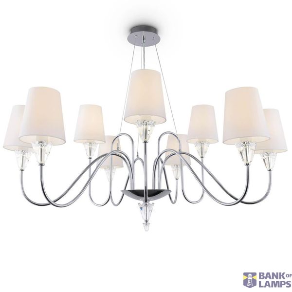Modern Florero Chandelier Chrome image 4