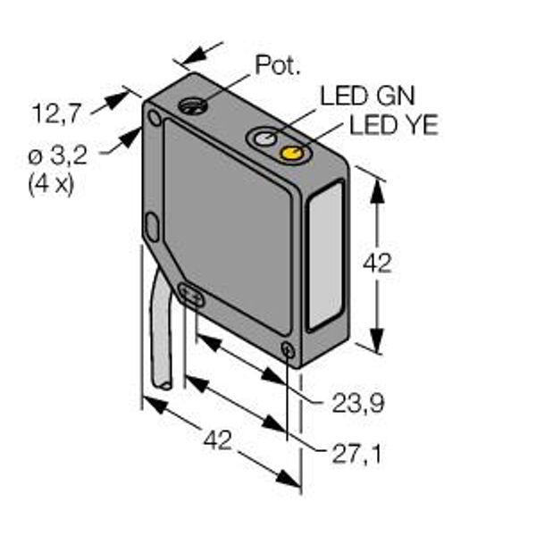 Photoelectric Sensor Retroreflective Sensor with Polarizing Filter   QM42VP6LP image 1