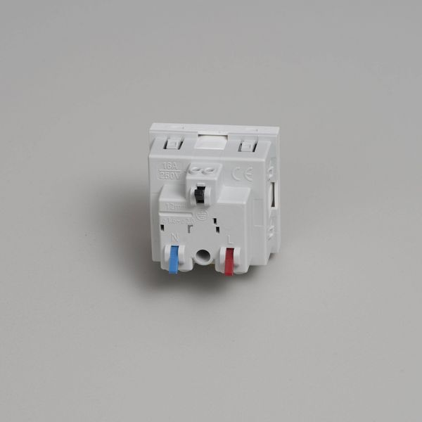 FRENCH BELGIAN SOCKET MODULE / TYPE E / 45 MM / WHITE image 2