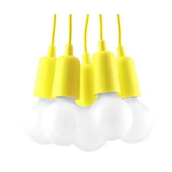 HANGING LAMP DIEGO 5 YELLOW E27 5X60W IP20 image 1