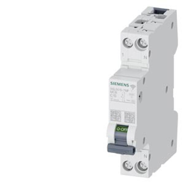 Miniature Circuit Breaker Measuring RCM / EM Communication AC 230V 6kA, 1+N pole, C, 13A image 1