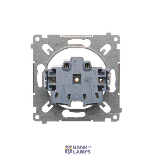 RJ12 single telephone socket, (module), anthracite, metalic image 1