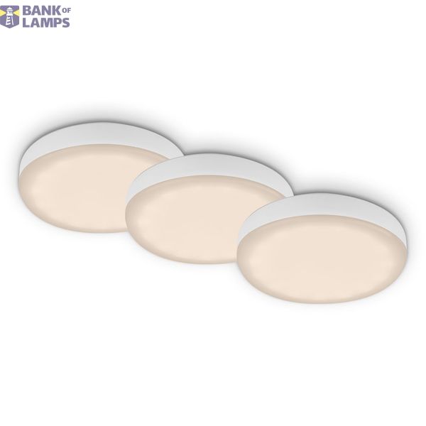 frameless LED-downlights, set of 3, white, 3xLED-platine/3W image 1