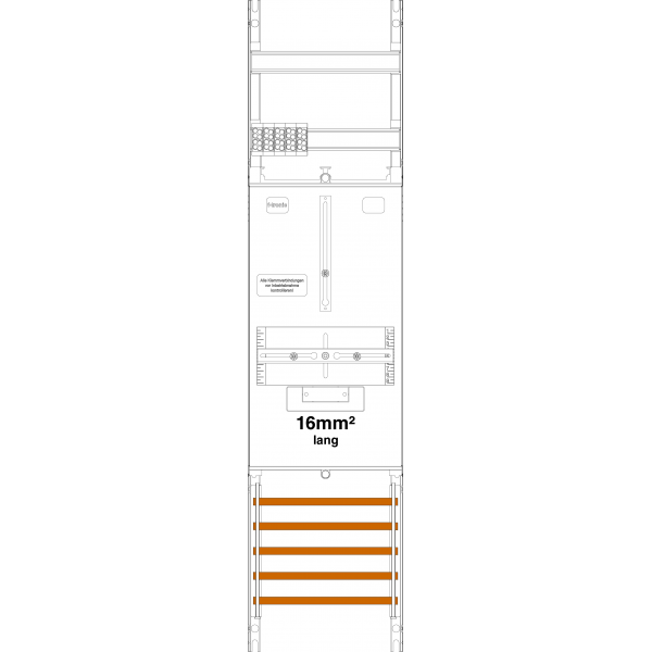 Counter panel Z1B-16L, 1 panel, H=1050mm, 1-3.HZ 16mm² long, cable (Z1B-16L) image 1