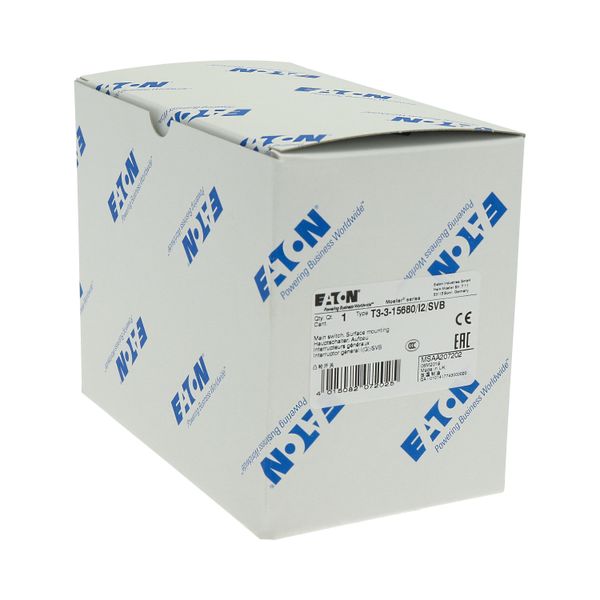 T3-3-15680/I2/SVB Main switch, T3, 32 A, surface mounting, 3 contact unit(s), 3 pole + N, 1 N/O, 1 N/C, Emergency switching off function, With red rotary handle and yel image 37