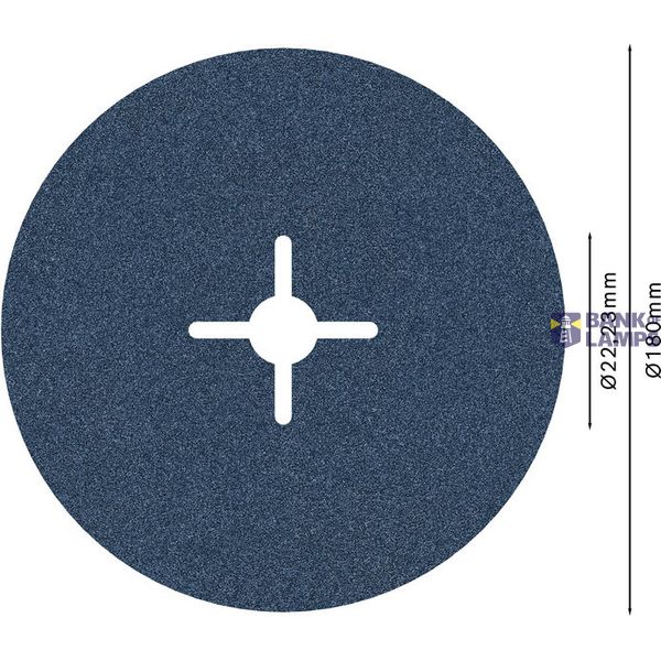 Fibre sanding disc R574, Best for Metal D= 180 mm; G= 120 image 1