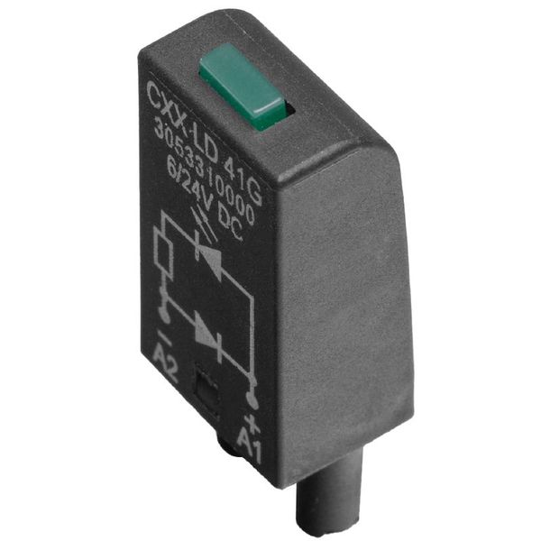 TERMSERIES-compact, Relay module, Number of contacts: 2,  x 1 CO Contact AgNi, Rated control voltage: 24…230 V UC ±10 %, Continuous current: 6 A, PUSH IN, Test button available: No image 12