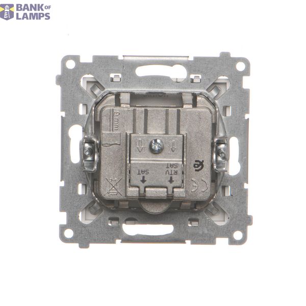 Cover for double socket with earthing - for Premium frames, white image 1