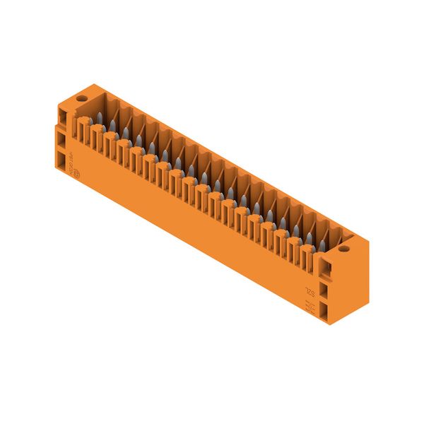 PCB plug-in connector, male header, Flange, THT solder connection, 3.50 mm, Number of poles: 38, 180°, Solder pin length (l): 3.5 mm, tinned, orange, Box image 2