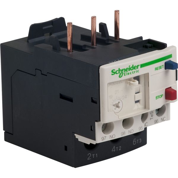 Thermal overload relay, TeSys Deca, 690VAC, 17 to 24A, 1NO+1NC, class 20, for unbalanced loads image 1