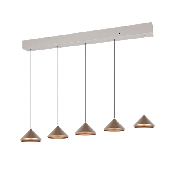 Laguna LED pendant 5-pc coffee image 1